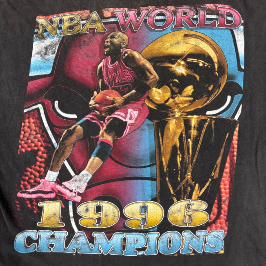빈티지 90s Chicago Bulls 시카고 불스 마이클 조던 랩티셔츠 상품이미지4