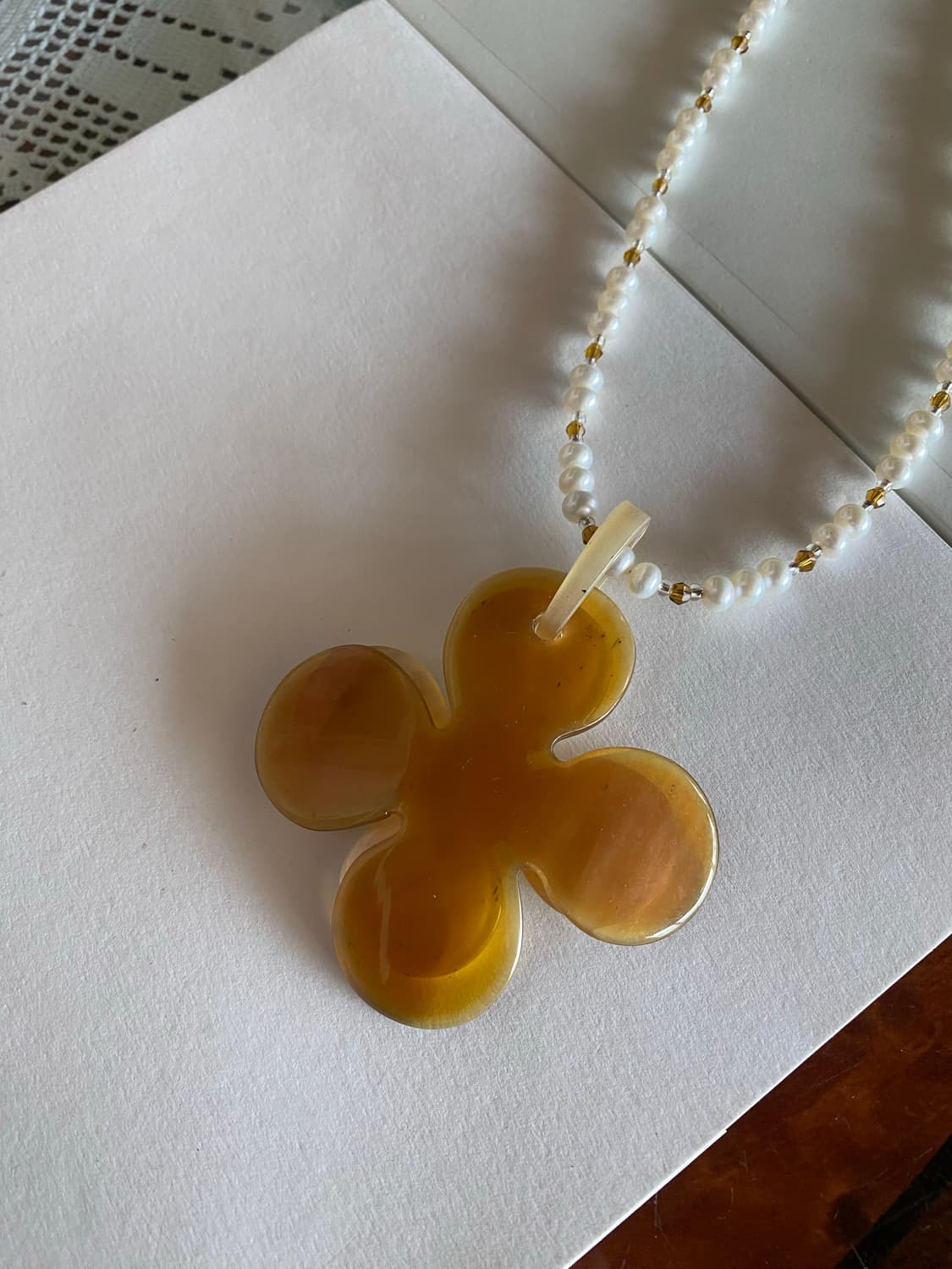 빈티지 플라워 팬던트 목걸이 상품이미지3