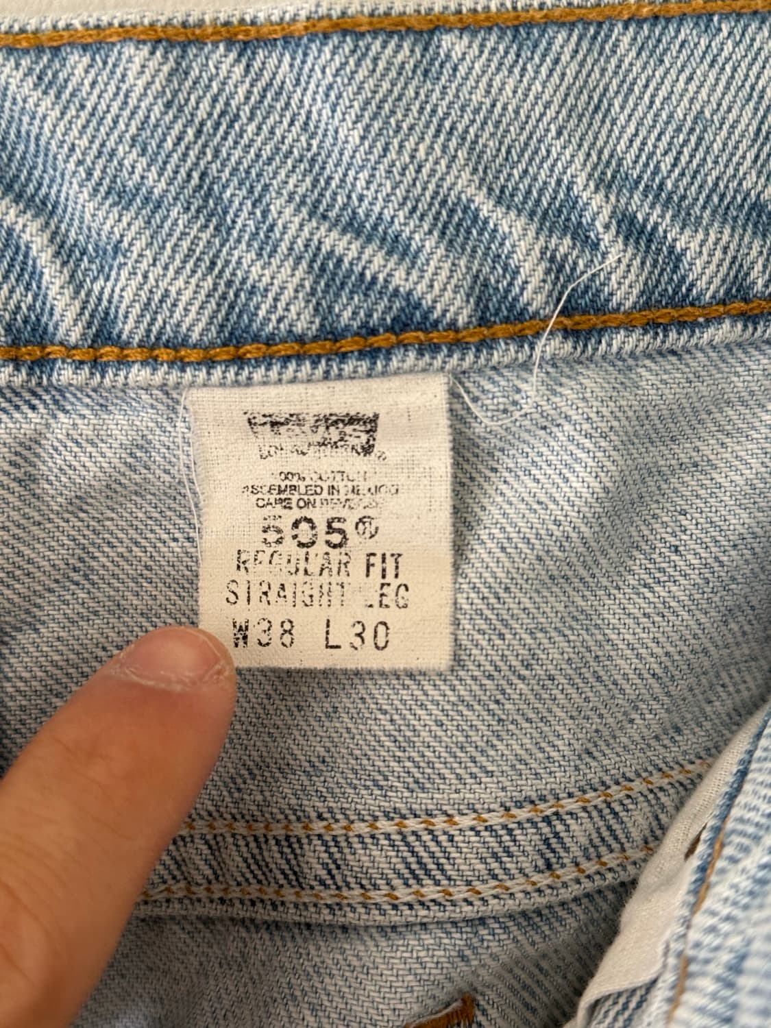 리바이스505 오렌지탭 연청 데님팬츠 36 상품이미지5