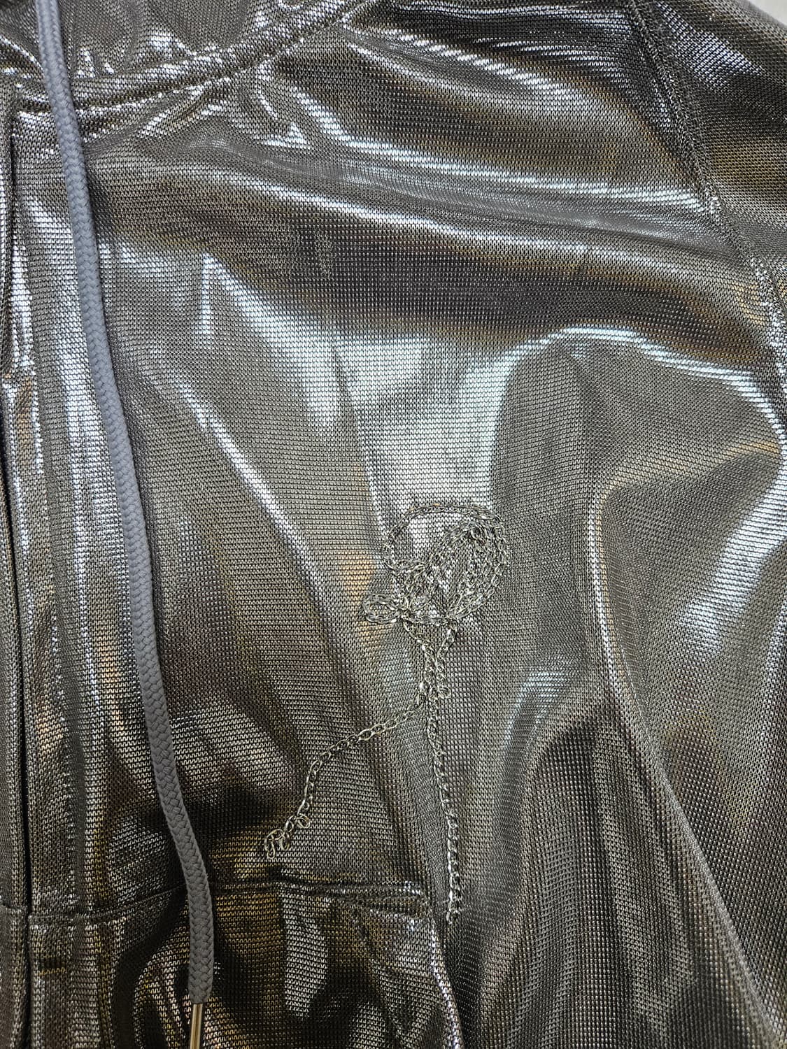 24ss 더블렛 호일 저지 트랙 후디 자켓 상품이미지3