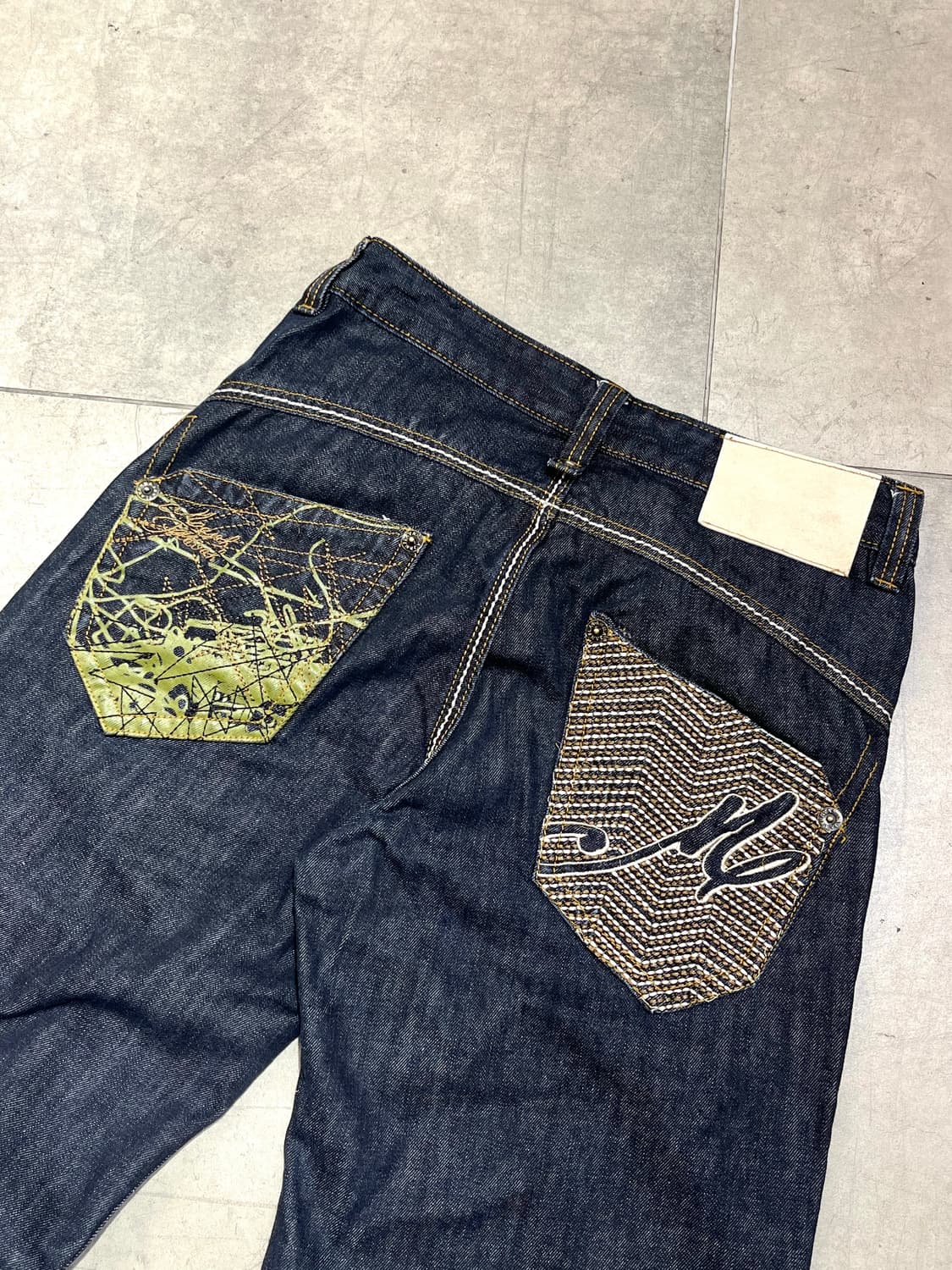 마자 플라바 카모 자수 올드스쿨 데님팬츠 상품이미지1