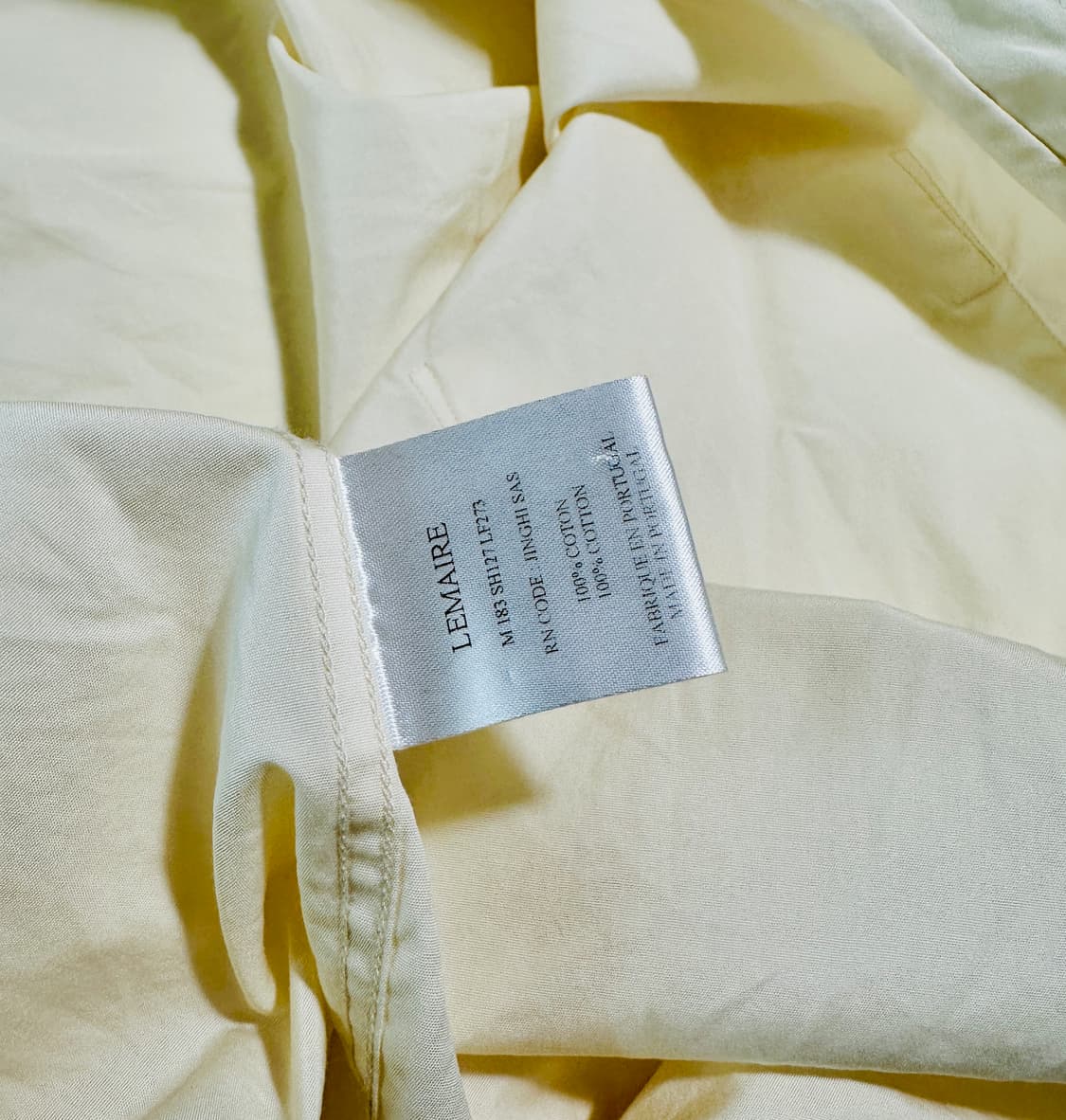 르메르 스트레이트 칼라 셔츠 아이보리컬러 52사이즈 신품 상품이미지4