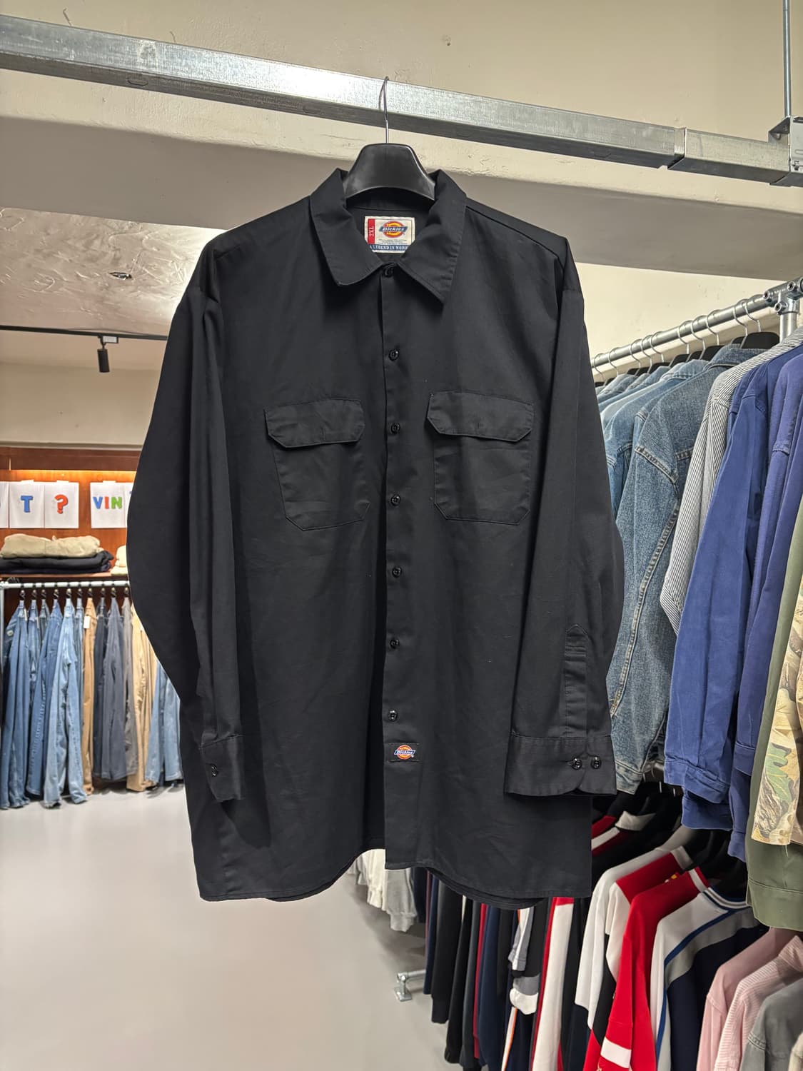 디키즈 워크 셔츠(블랙)   상품이미지7