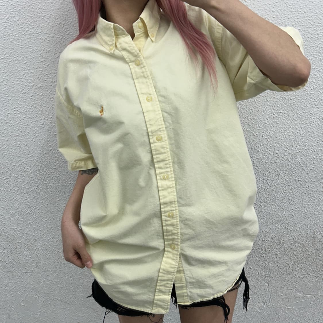 폴로 랄프로렌 옥스포드 레몬 반팔 셔츠 M 상품이미지1