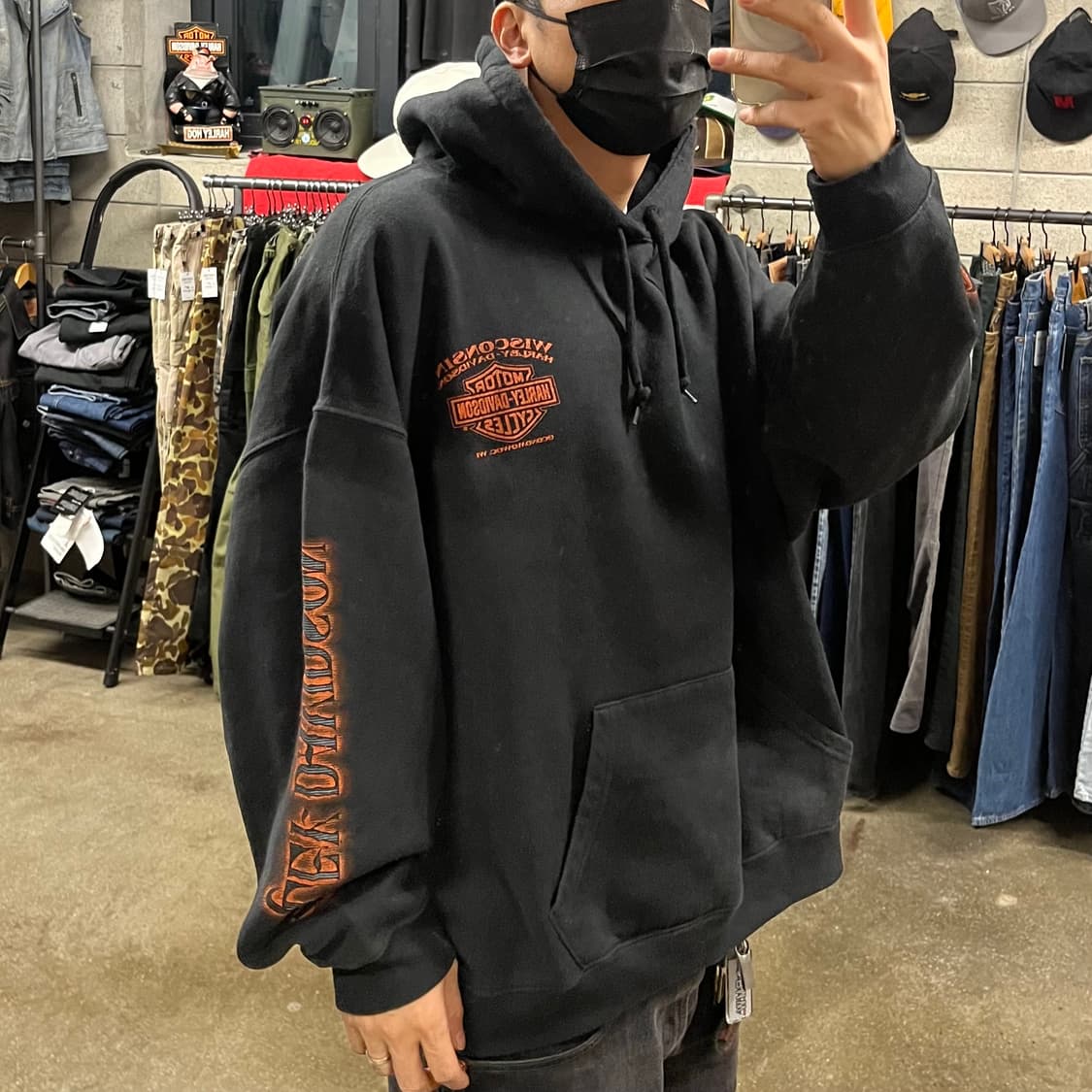 할리데이비슨 플레임 이글 후드티 (110) 상품이미지7