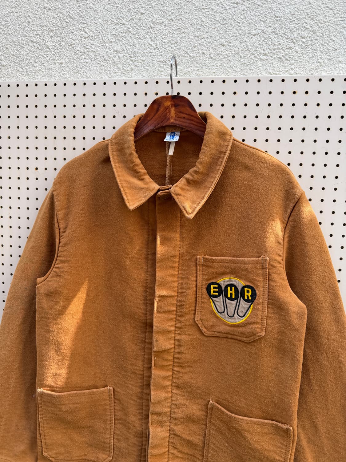 60,70s OLD GERMANY BROWN 올드 브라운몰스킨 워크자켓 상품이미지5