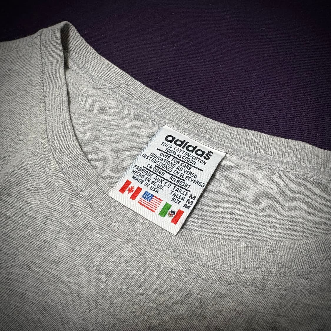 90s adidas® Made in U.S.A. Heather Tee 상품이미지2