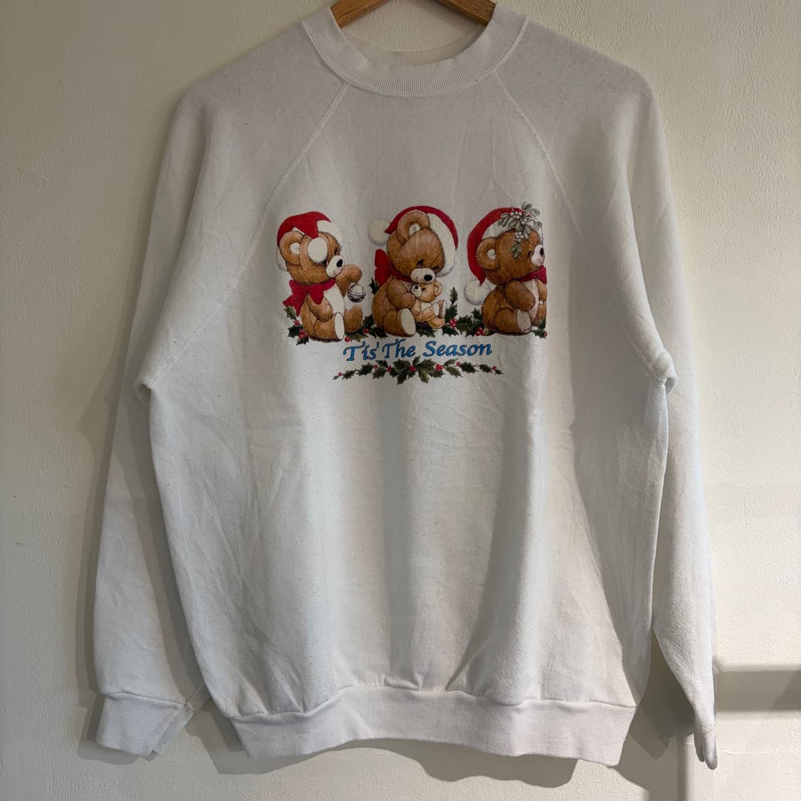 1990s 50/50 크리스마스 곰돌이 스웻셔츠 상품이미지1