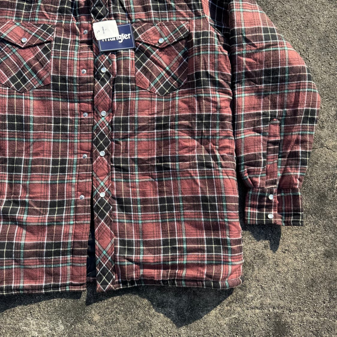 [L~XL] Wrangler 랭글러 누빔 체크 셔츠 자켓 상품이미지5