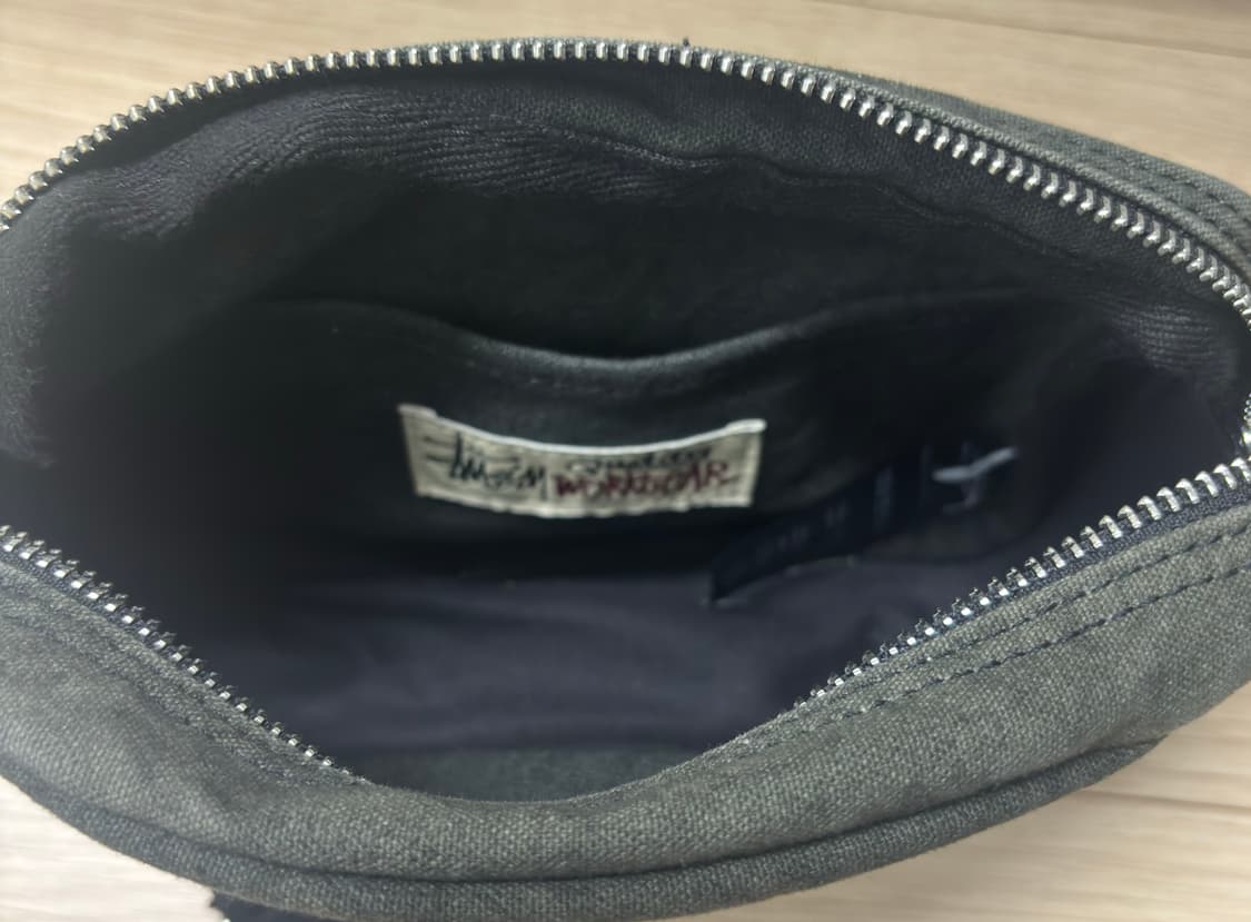 스투시 캔버스 사이드 파우치 워시드 블랙 상품이미지2