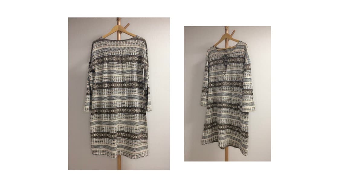 빈티지 에스닉 브라운 베이지 원피스 상품이미지2