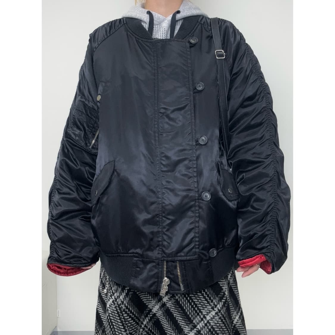 빈티지 블랙 항공 점퍼 MA-1 봄버자켓 상품이미지3