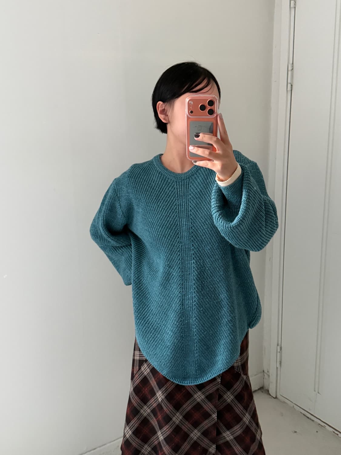 일본빈티지 청록 루즈핏 니트 상품이미지1