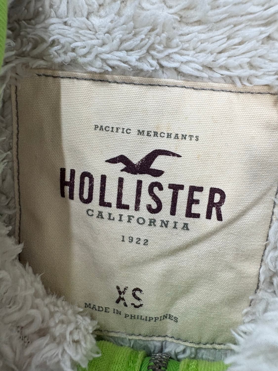 홀리스터 라임그린 울프죠 후드집업 A2903 상품이미지5