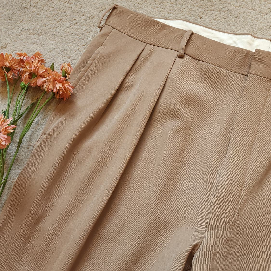 90s 폴로 랄프로렌 엑스트라 파인 버진울 이탈리안 투턱 치노팬츠 38 상품이미지5