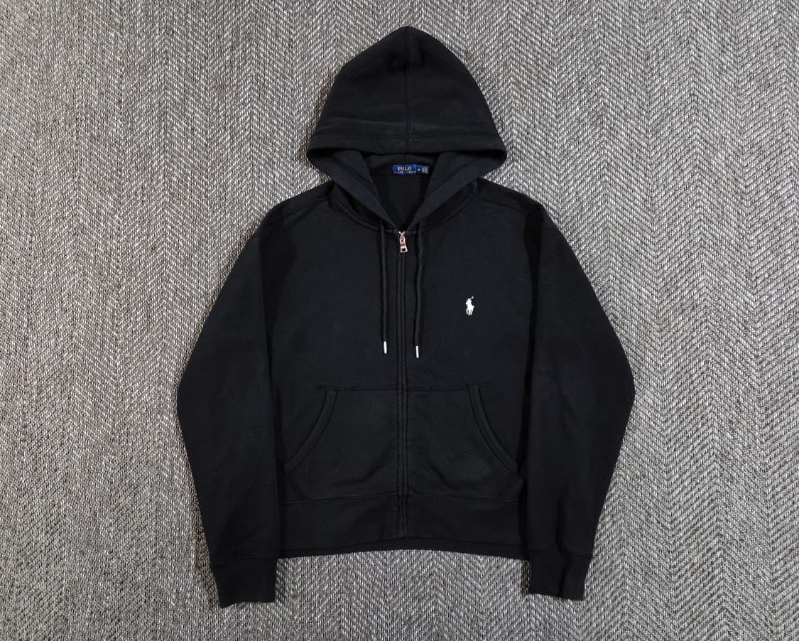 폴로 랄프로렌 블랙 풀집업 후드집업 상품이미지1