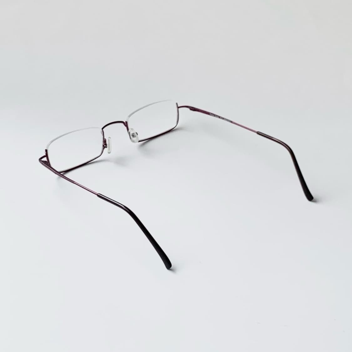 [픽키-689] 와인 메탈 언더림 안경 슬림 사각 클래식 상품이미지2