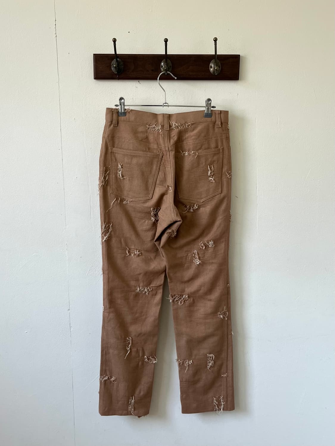 SKY-CONQUEROR 브라운 크랙 데님 팬츠 상품이미지2