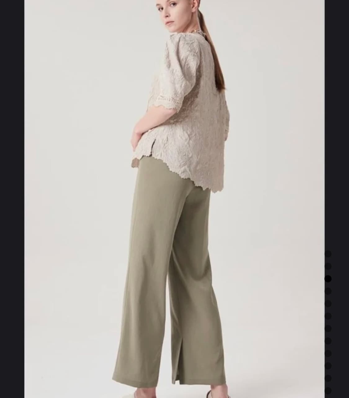 TIME 타임 스캘럽 자수 블라우스 상품이미지4