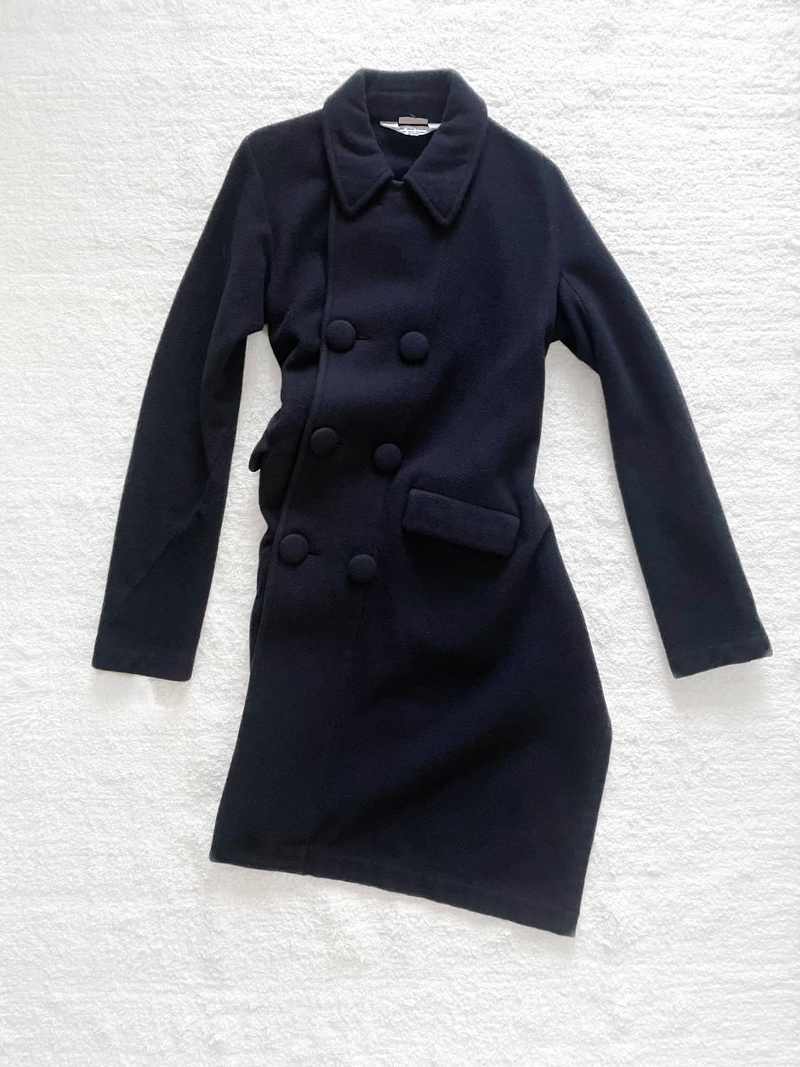 꼼데가르송 언발 버튼 울코트 상품이미지1