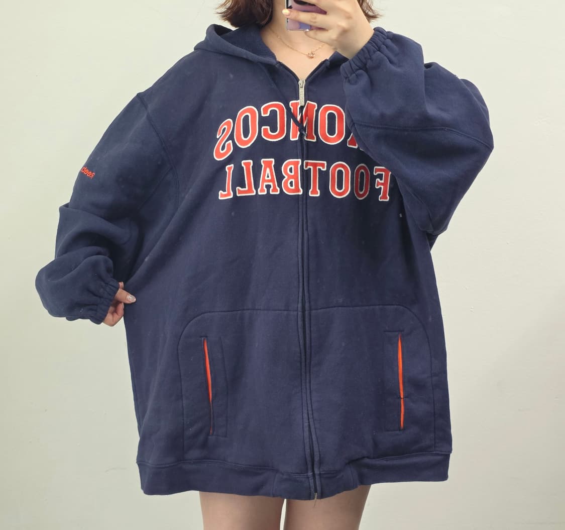 [프립]2XL/리복 x NFL 덴버 브롱코스 올드스쿨 오버핏 후드 집업 상품이미지1