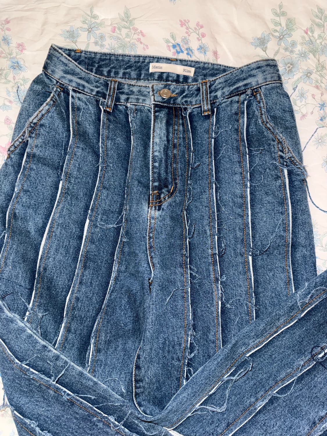 마땡킴 커팅루즈 데님팬츠 S 상품이미지1