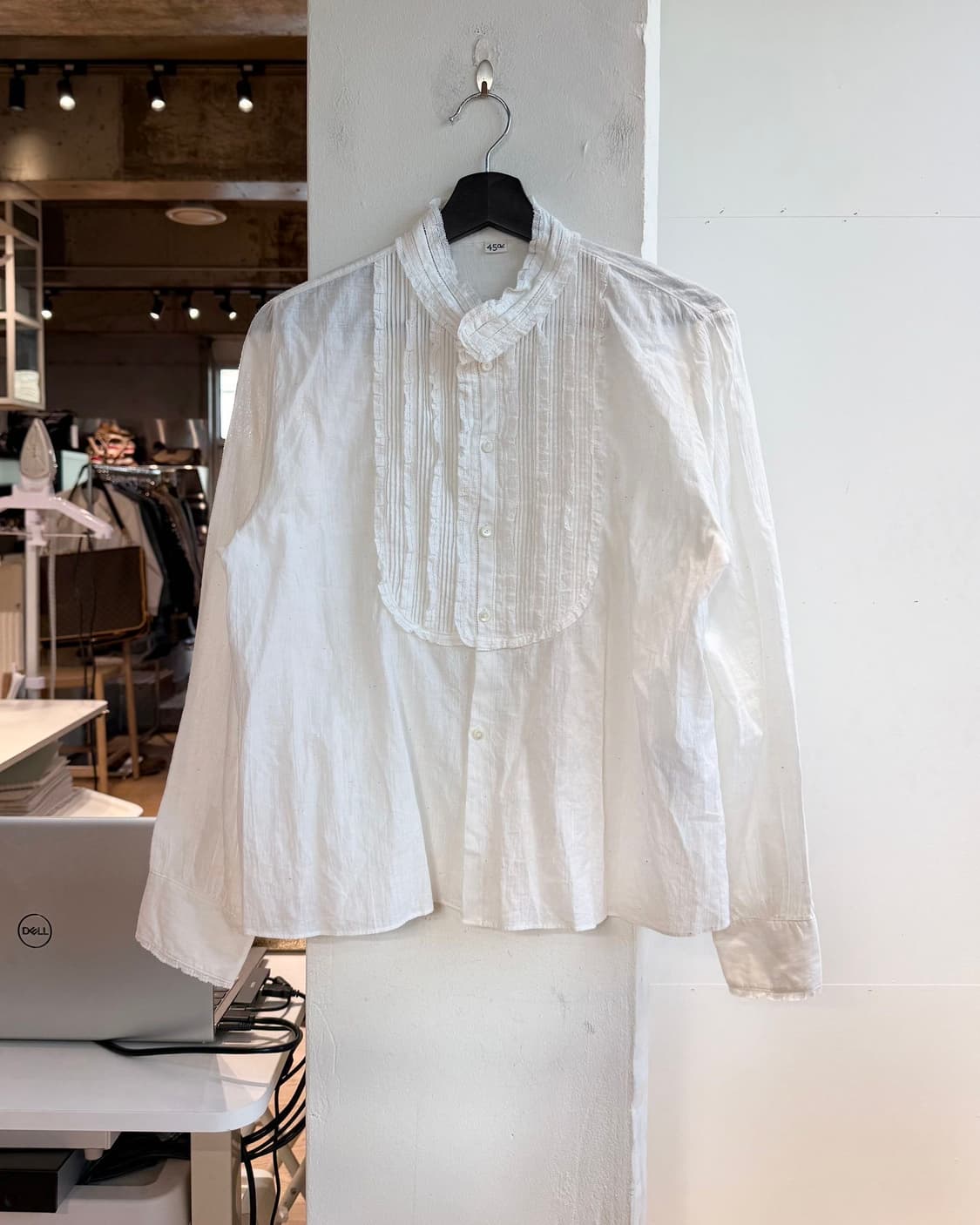 45rpm 화이트 레이스 프릴 셔츠  상품이미지2