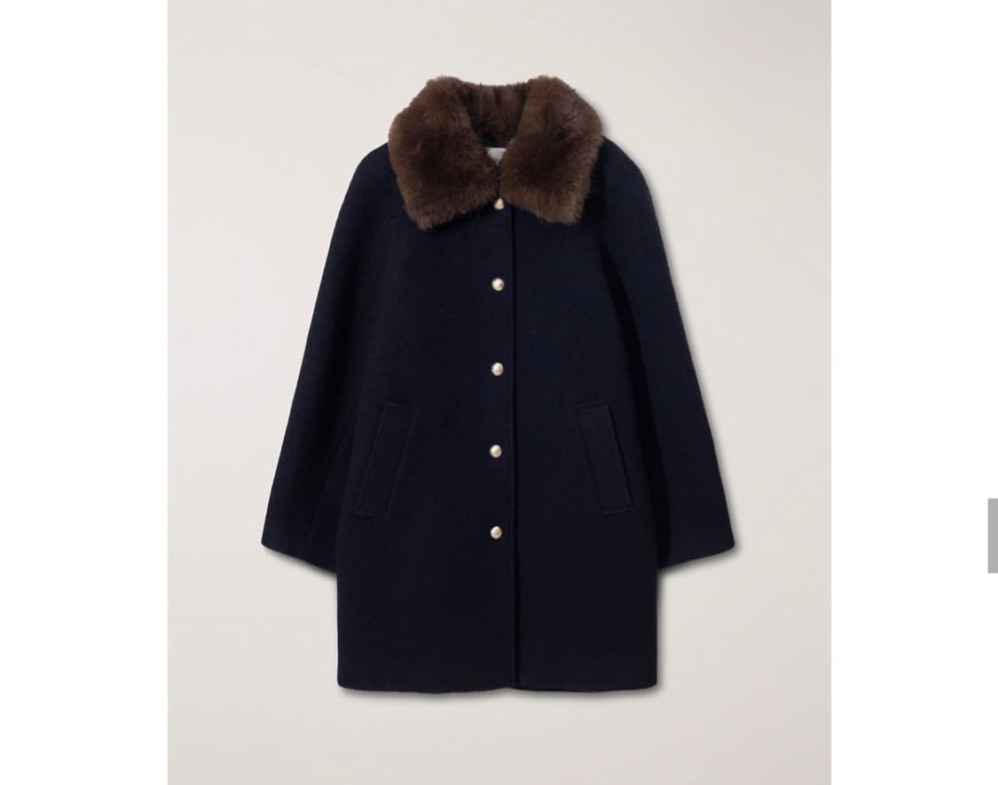 25FW 던스트 부클 울 하프코트 네이비 상품이미지4