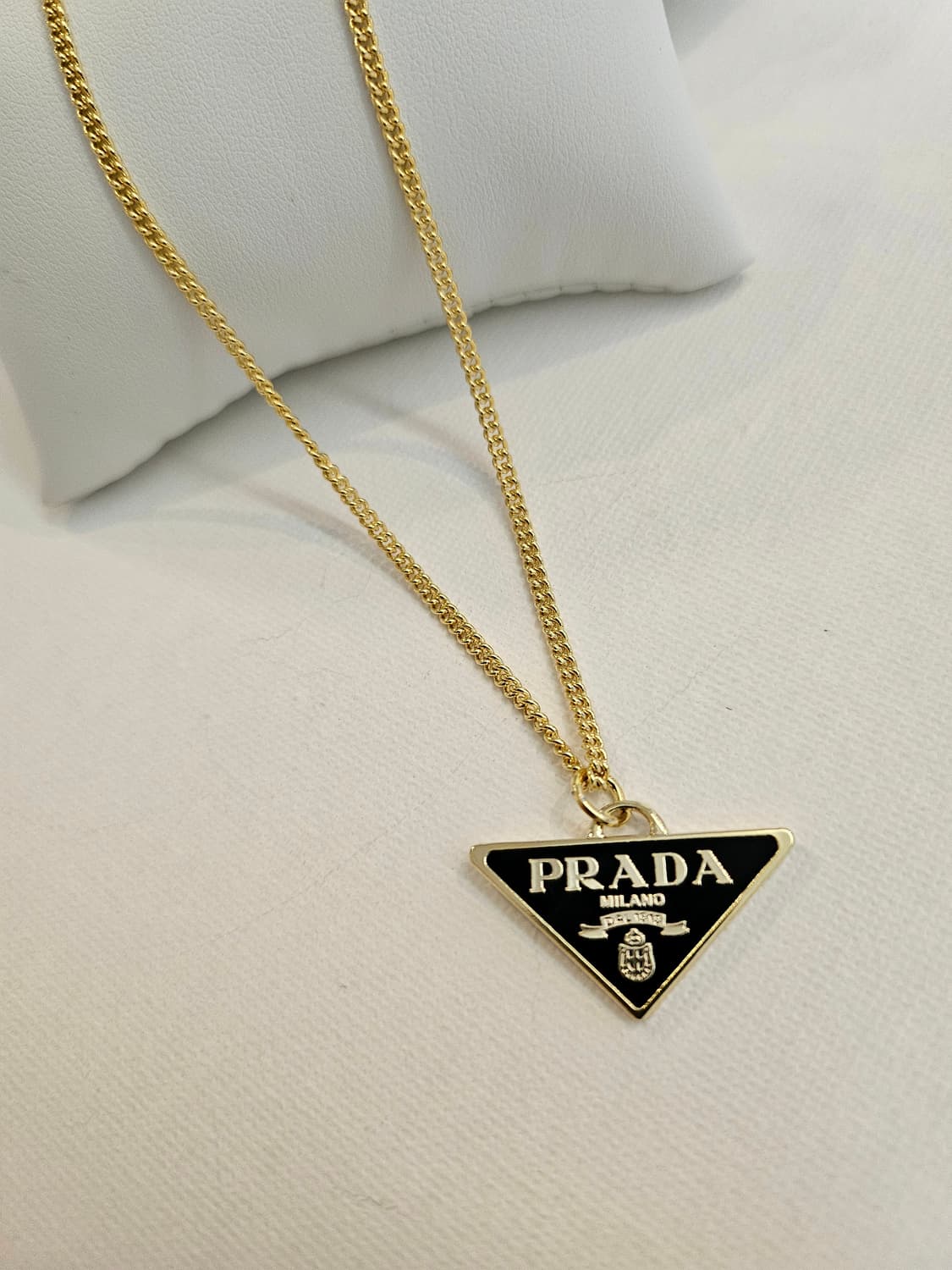 프라다 업사이클링 체인 목걸이 금장 상품이미지3