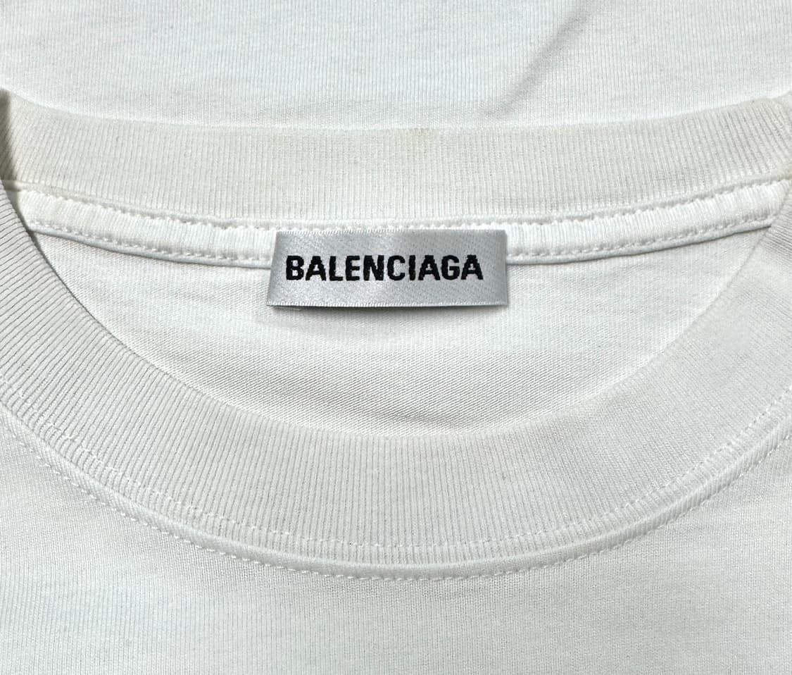 BALENCIAGA 발렌시아가 로고 오버사이즈 화이트 반팔티 L 상품이미지5