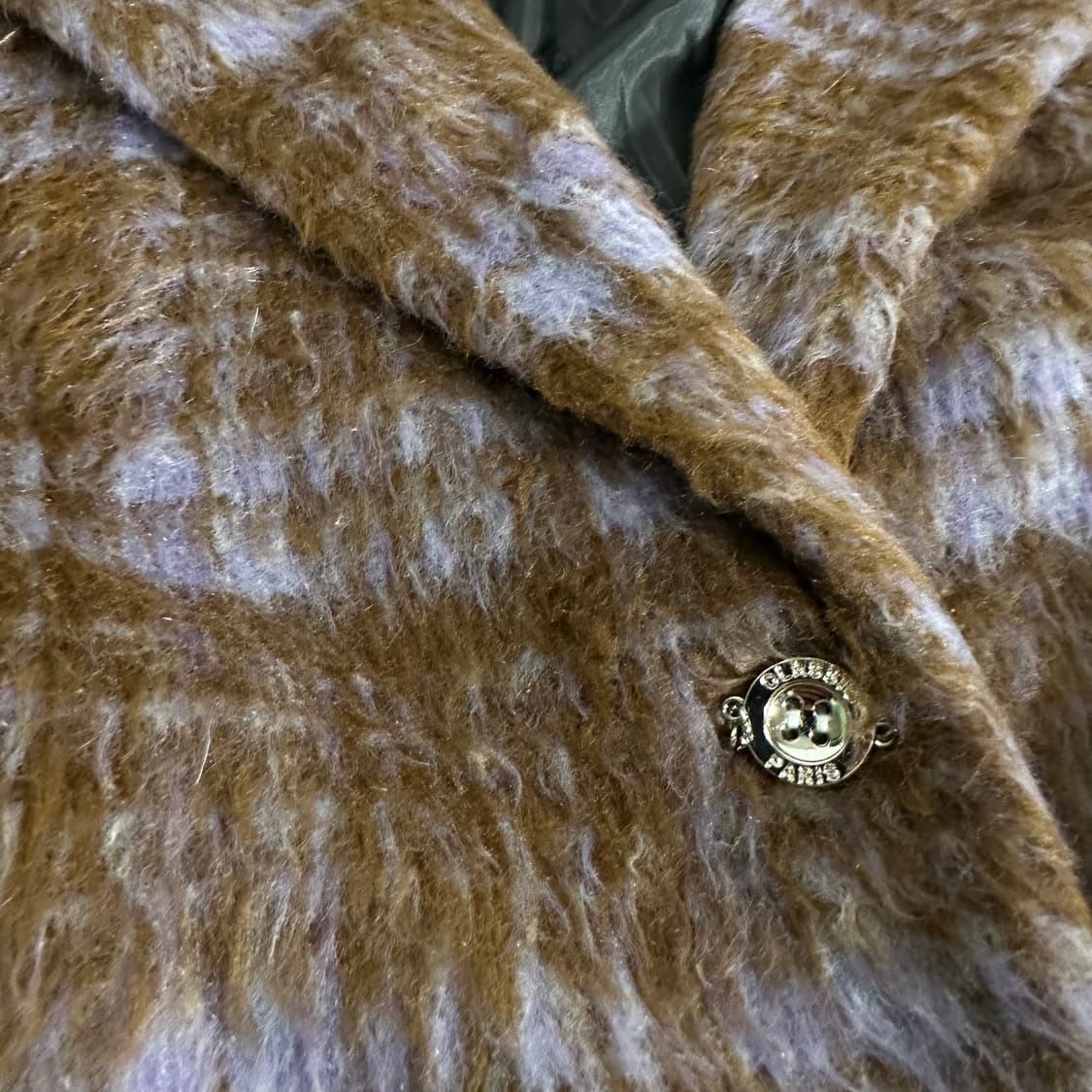 우먼FREE YUBUER 브라운 체크 헤어리 블레이저 상품이미지4