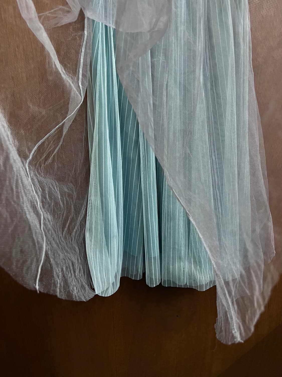 트리플 레이어 튤 스커트 블루 상품이미지8