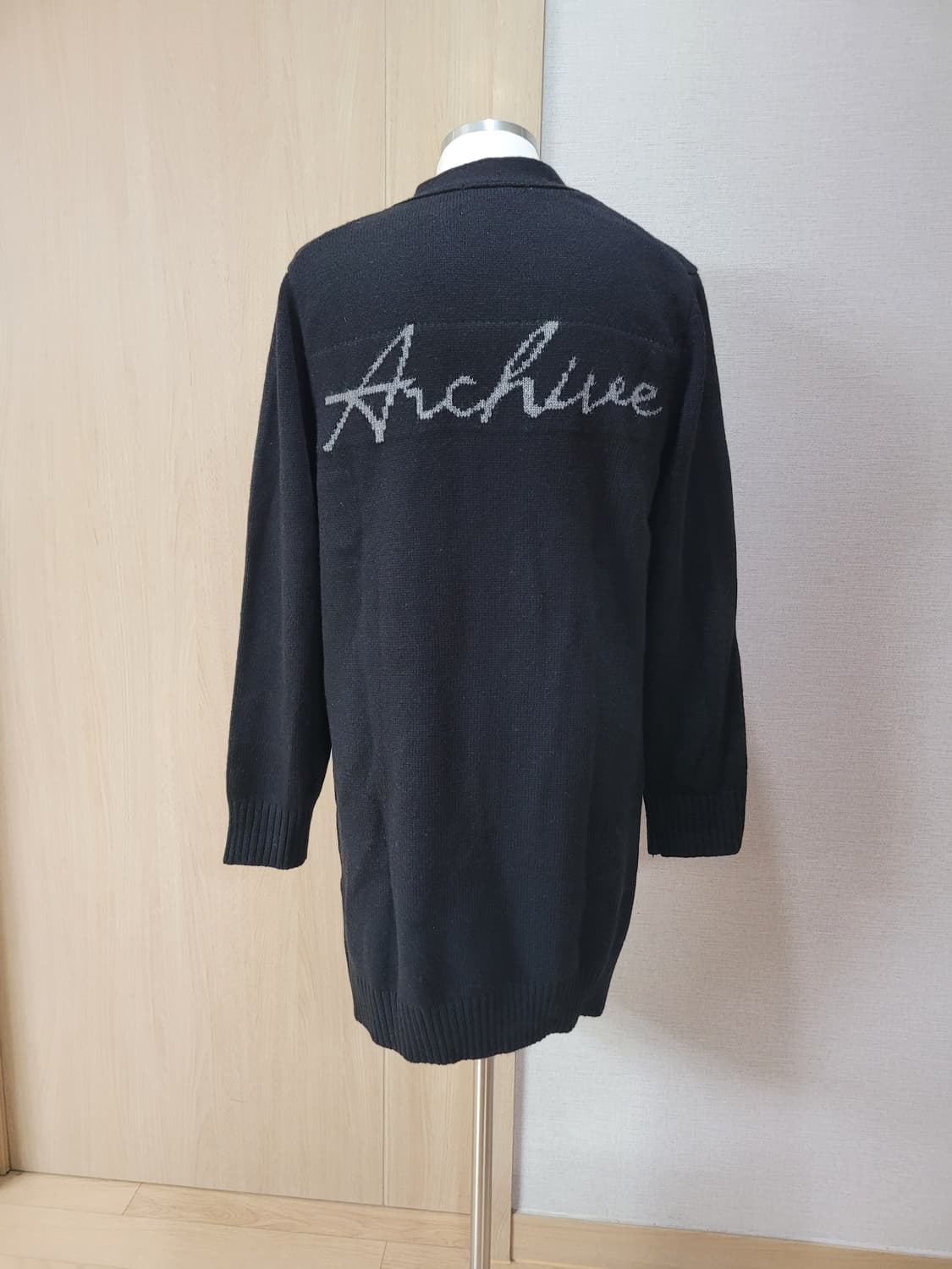 에이치커넥트 H:CONNECT 남자 니트 롱 가디건 105 블랙  상품이미지5