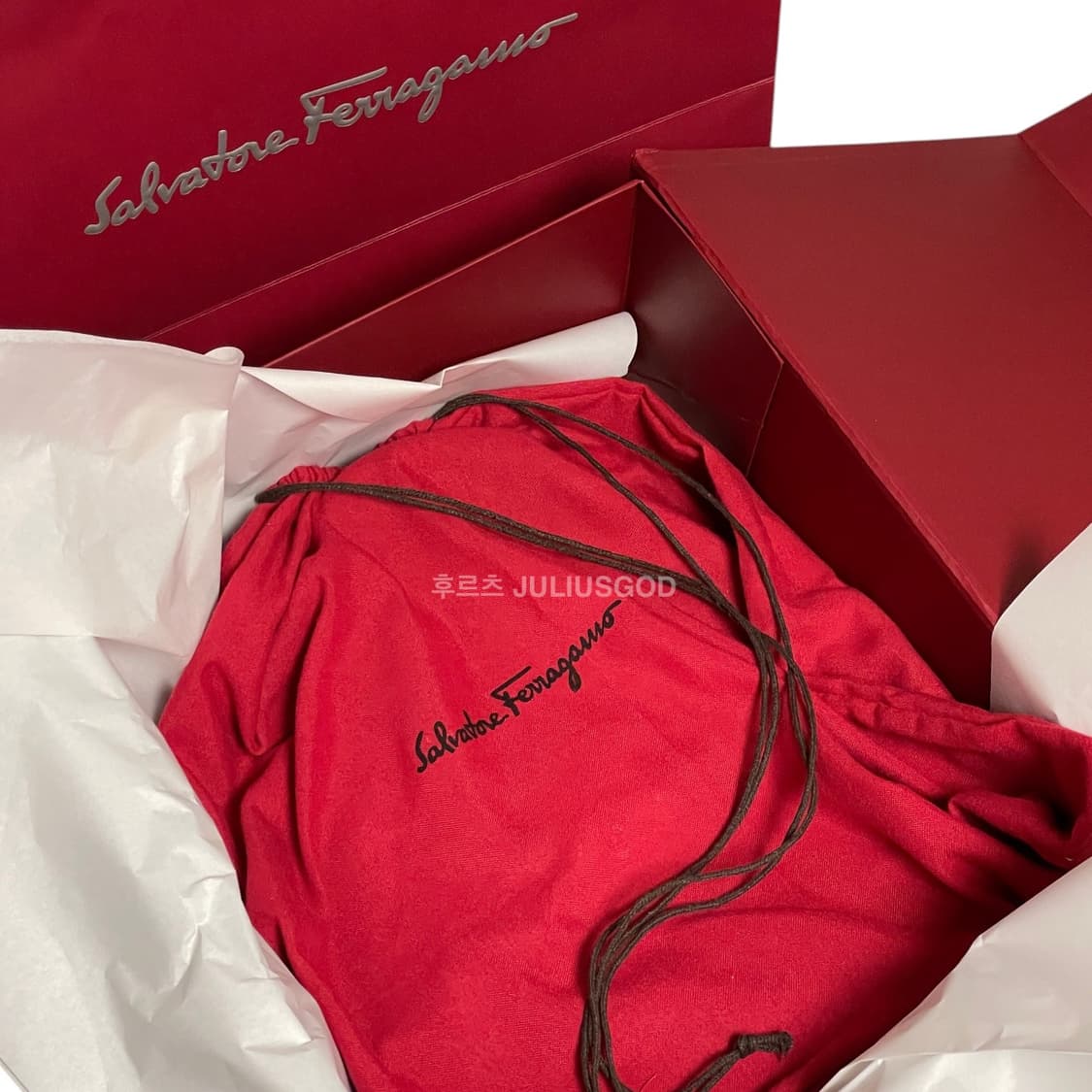 [정품/OS] Ferragamo 페라가모 레더 토트백 체인 크로스백 상품이미지9