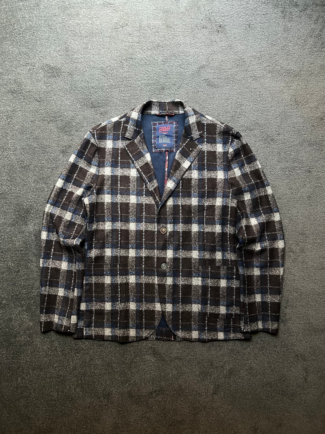 BOB Made in Italy 체크 자켓 XL 상품이미지1