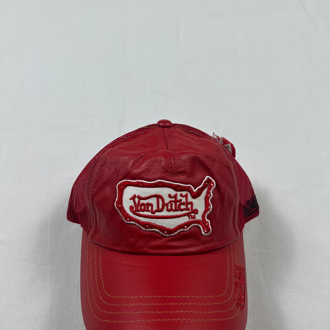 데드스탁 본더치 von dutch 가죽 레더 메쉬 트러커 캡모자 상품이미지3