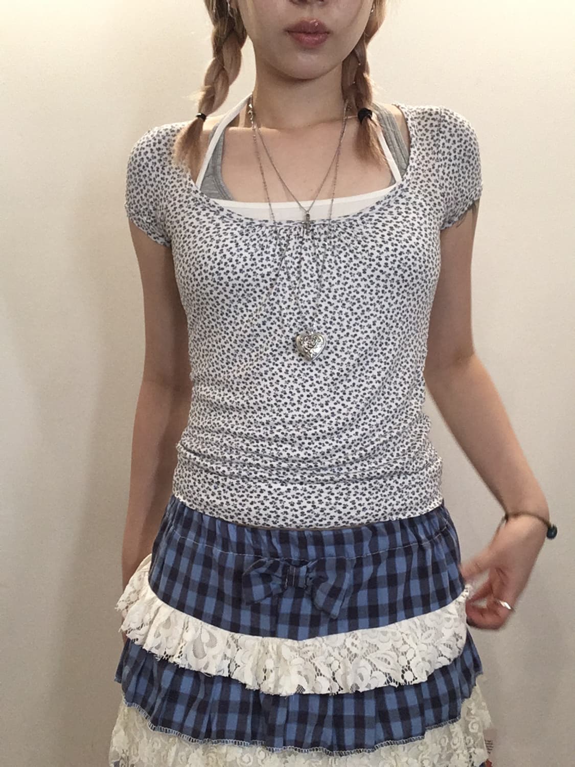 made in Italy floral layered puff t shir 상품이미지3