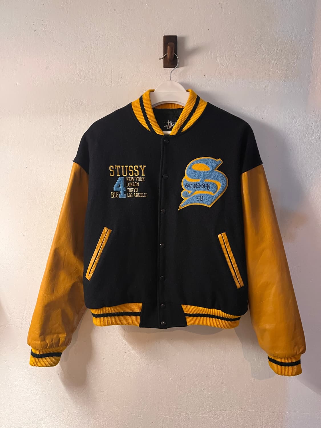 90s Stussy Big4 varsity Jacket 스투시 상품이미지1