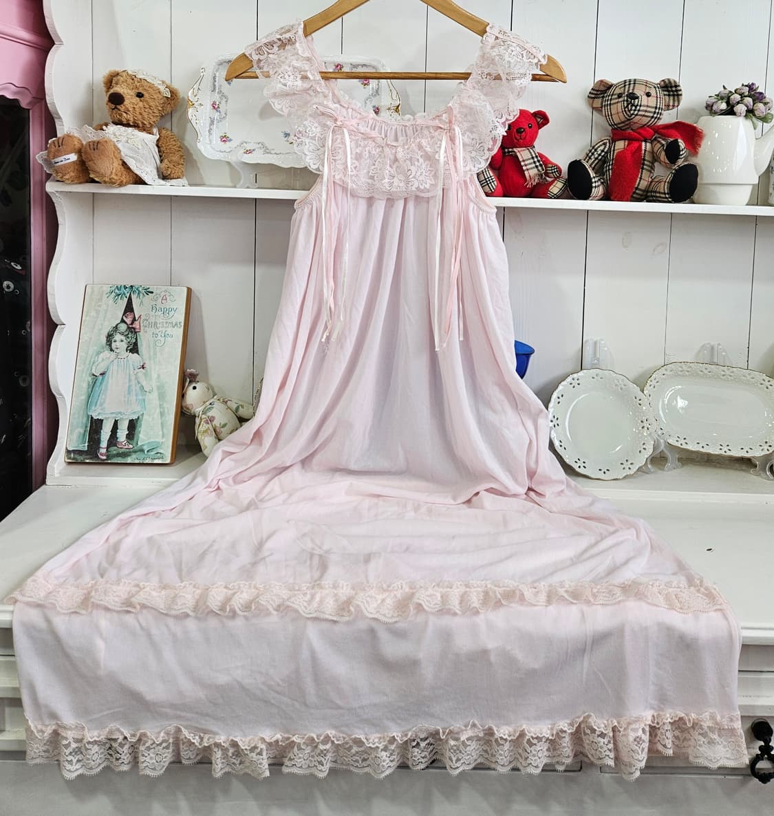 레이스 롱 슬립 원피스 상품이미지1