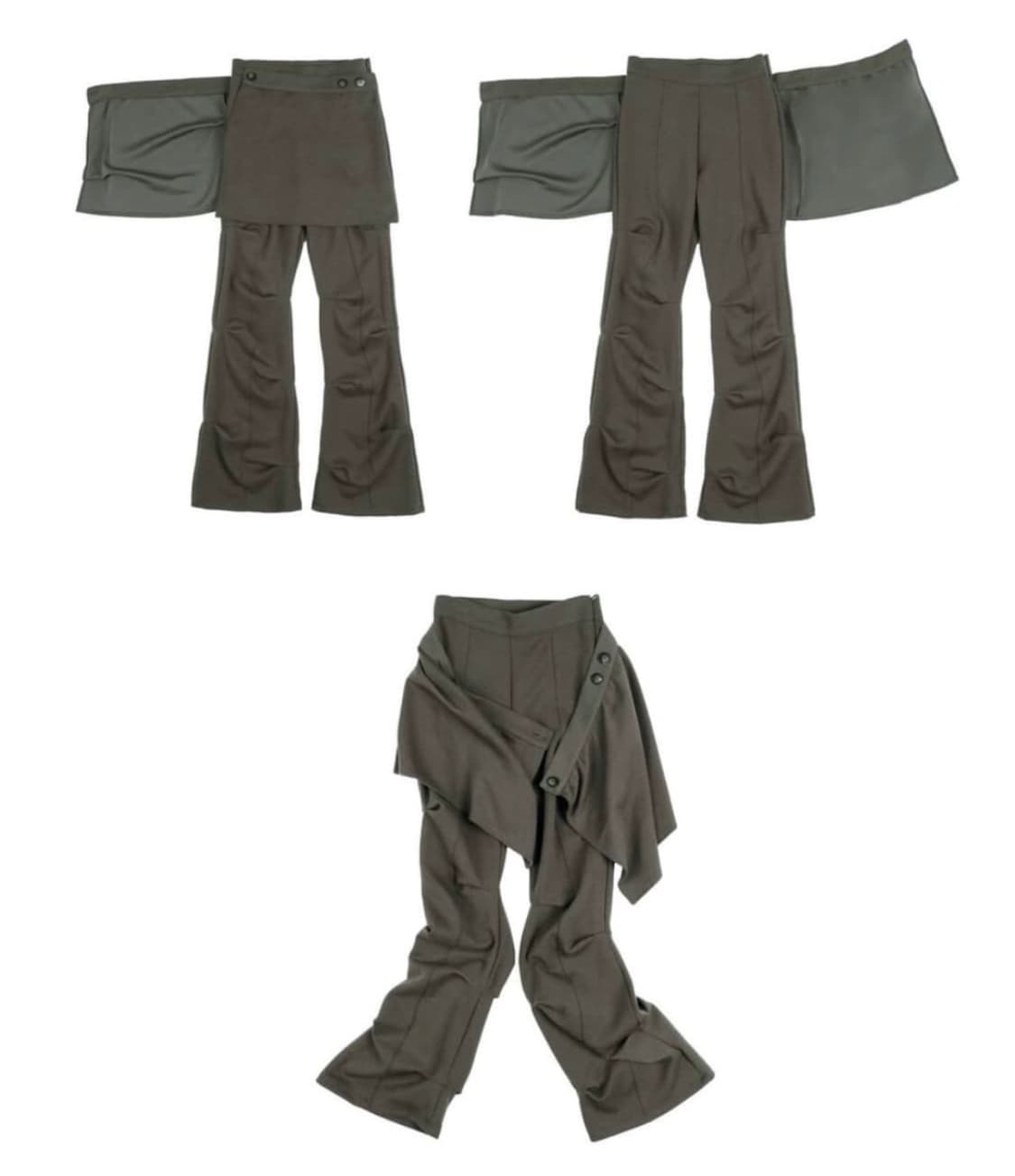 오호스 랩오버 핀턱 팬츠 치마바지 상품이미지1