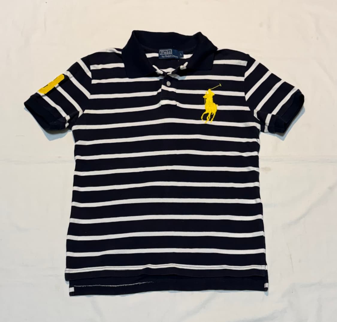 폴로 랄프로렌 빅포니 스트라이프 카라티 네이비 상품이미지1