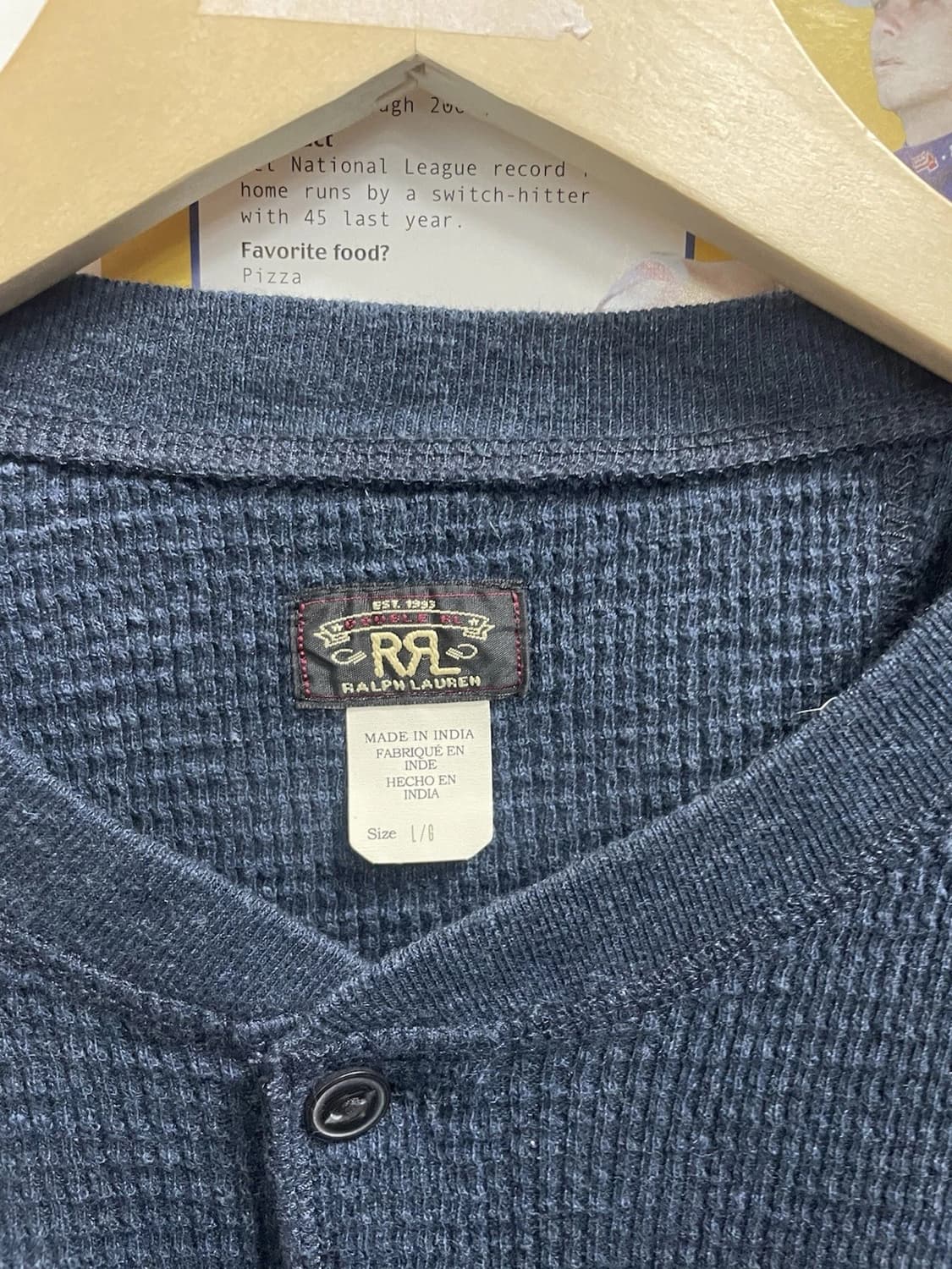 RRL 더블알엘 헨리넥 긴팔 티셔츠 상품이미지2