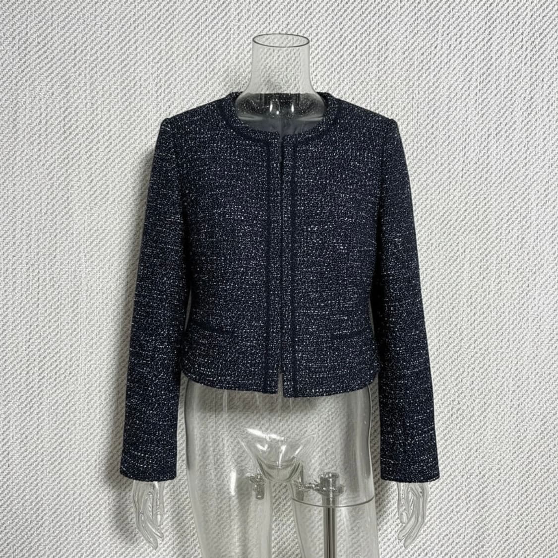 [S] JPN 네이비 트위드 블레이저 자켓 상품이미지2