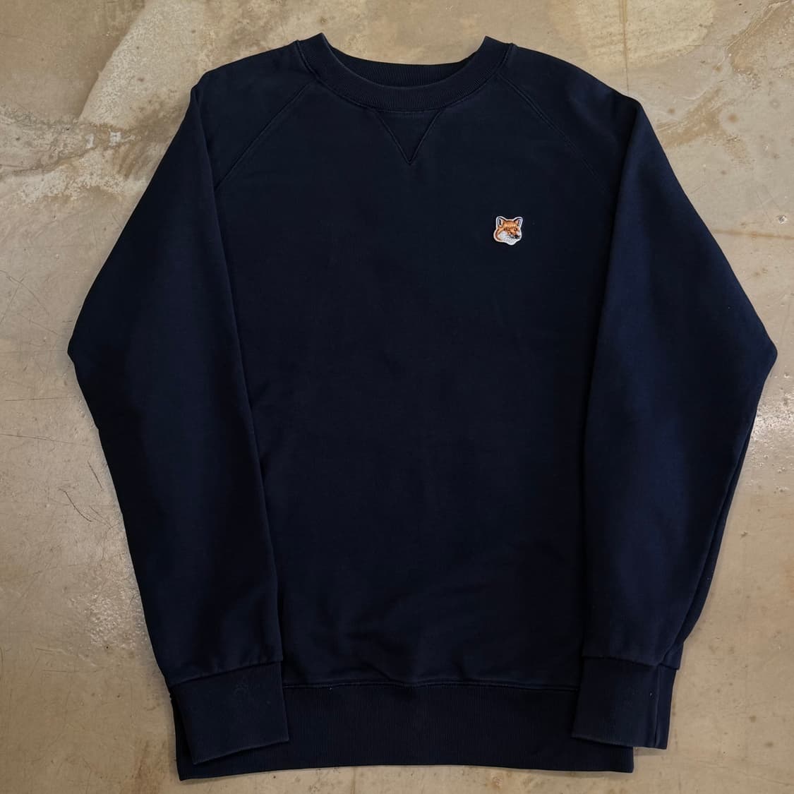 S 메종키츠네 폭스헤드 패치 네이비 맨투맨 상품이미지2