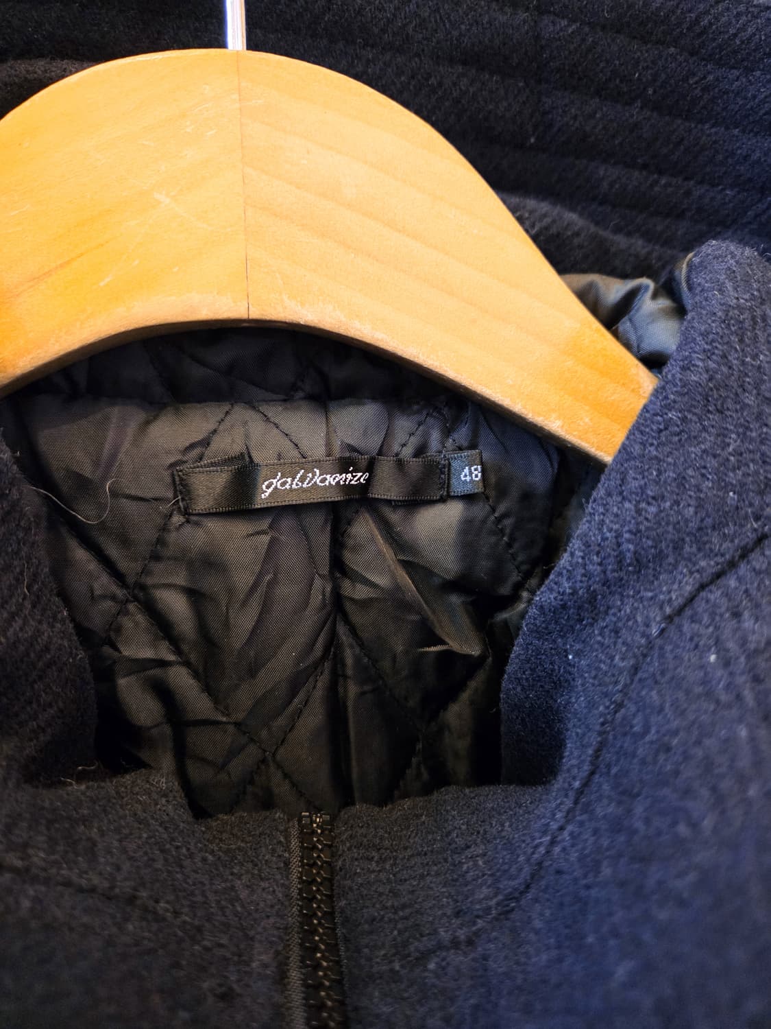 딥네이비 떡볶이 코트 상품이미지5