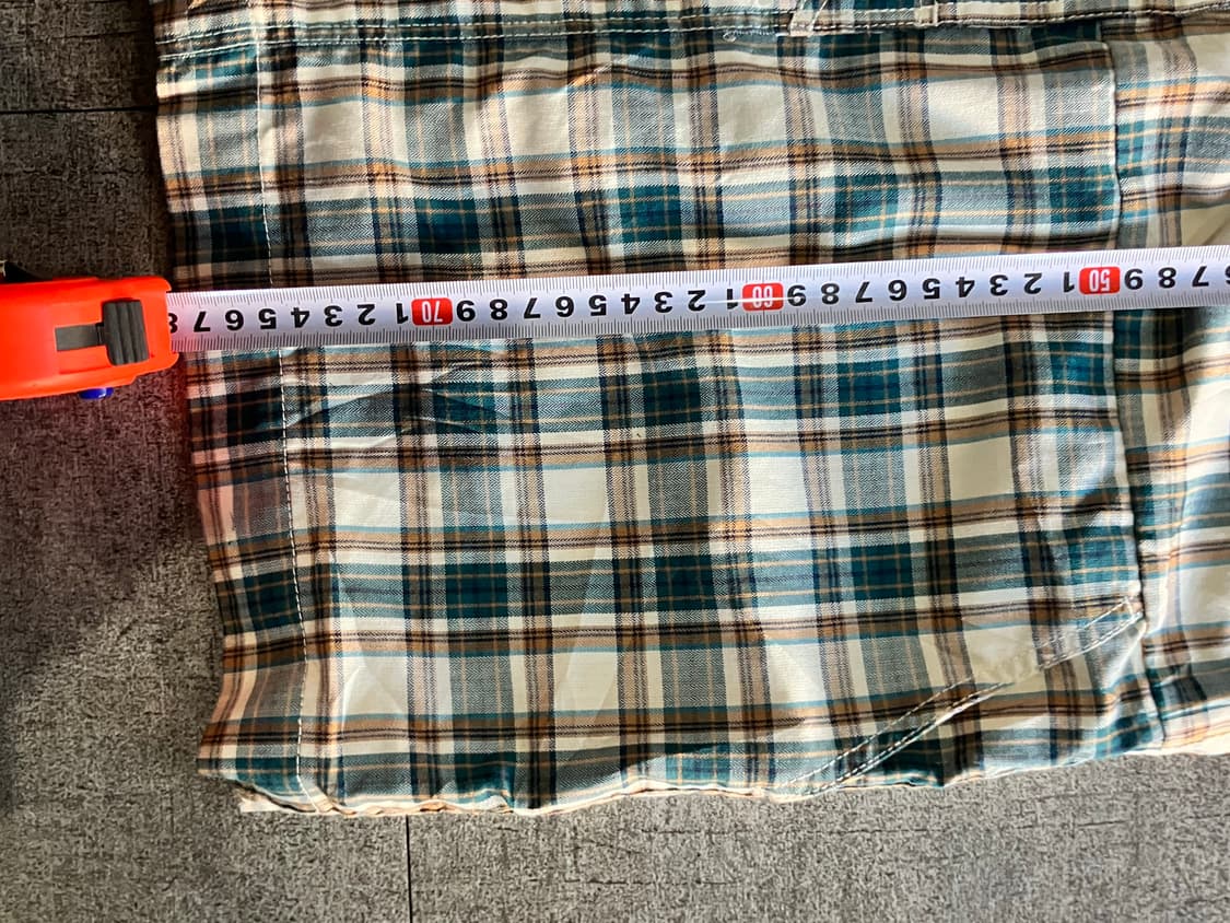 일본빈티지 Aigle1853 하구미모리걸 할매카지 80s 체크셔츠 상품이미지4