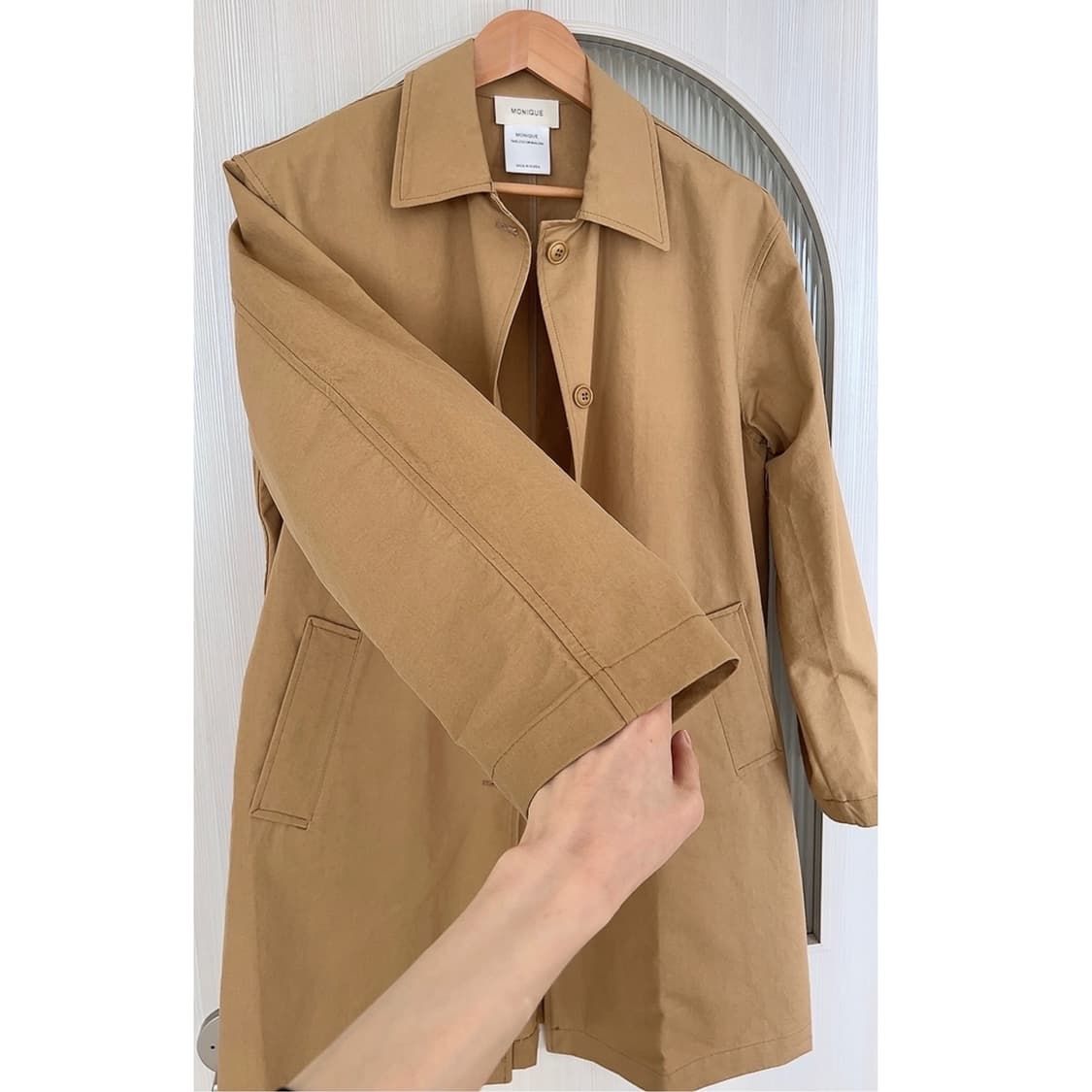 싱글오버 베이지 트렌치코트 (여성) 상품이미지1