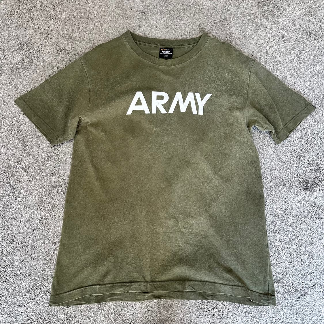 알파인더스트리 빈티지 ARMY 반팔티L 상품이미지1