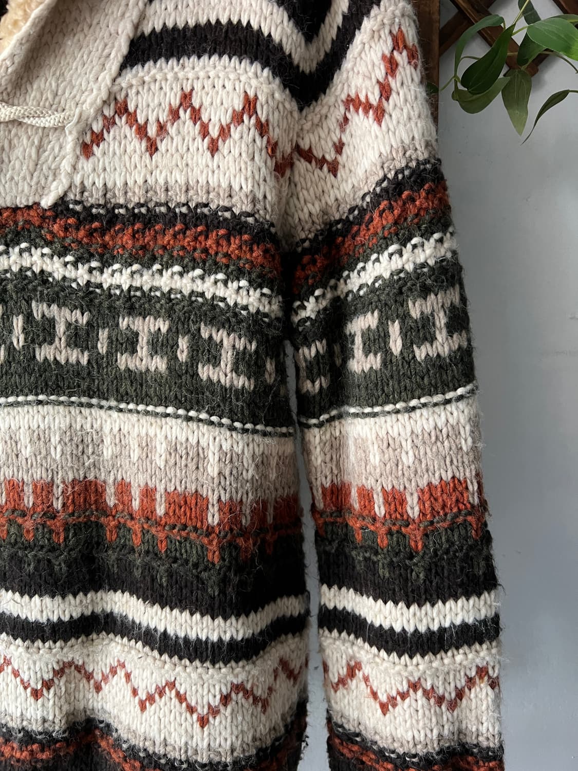 [M]USA 빈티지 에콰도르 숄카라 풀오버 스웨터 상품이미지4