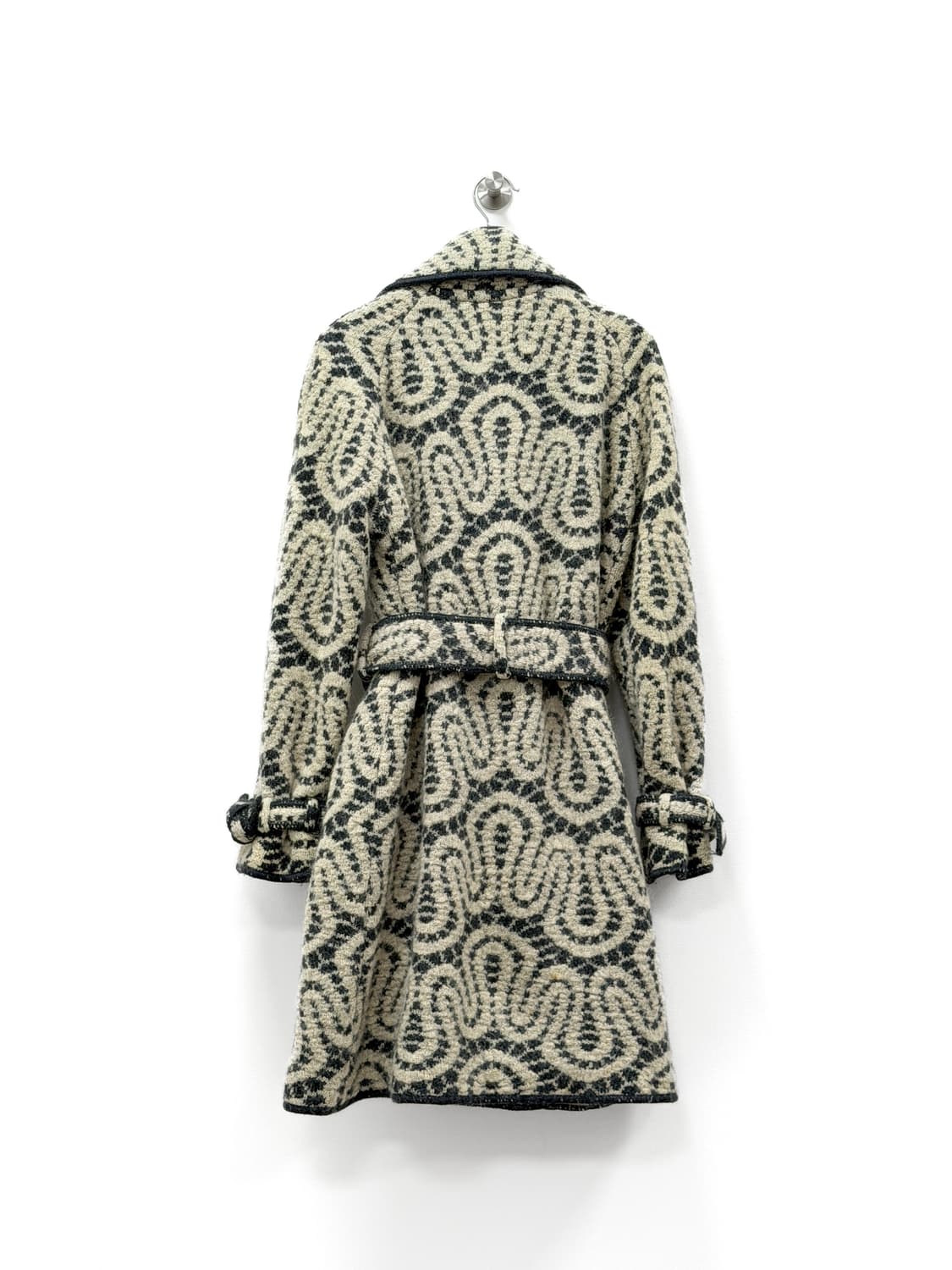 미쏘니 패턴 울 벨티드 코트 상품이미지3